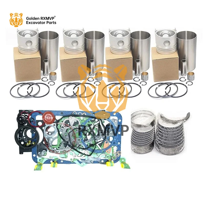 4D31 4D31T Overhaul Rebuild Kit (not included Valves kit) Compatible with Engine KATO HD250 HD400 HD450 Daewoo Doosan DH450