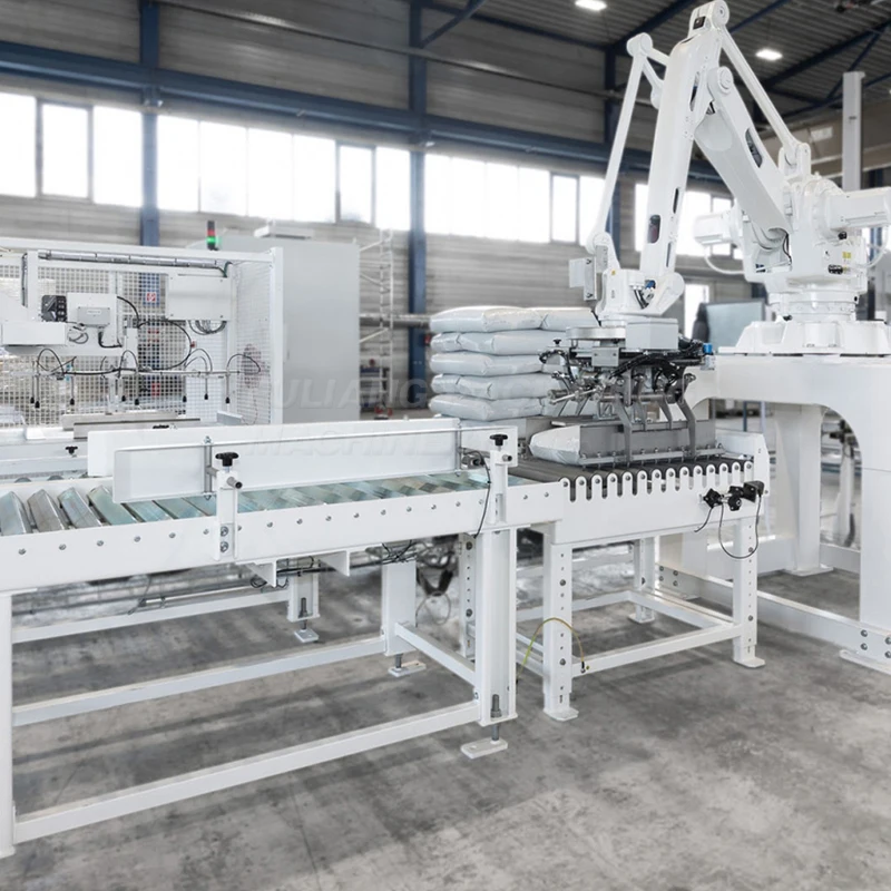 Промышленный робот с диспенсером для поддонов, 4-осевой поддонизирующий поддон, 110 кг, 180 кг, загрузочный поддон для сумок с линией для обработки сумок