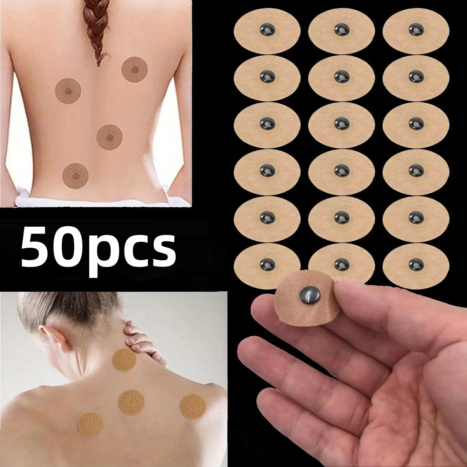 50PCS 600 Gauss Magnetic Patches Magnetic Massage Patches Magnetic Therapy Body Care Acupoint Massage Promotes Blood Circulation