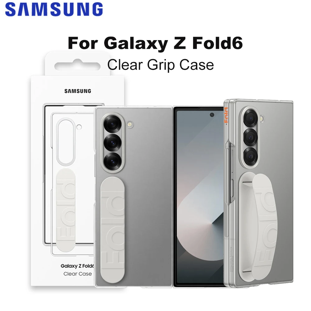 

Original Samsung Galaxy Official Clear Grip Case for Galaxy Z Fold6 Transparent EF-QF956