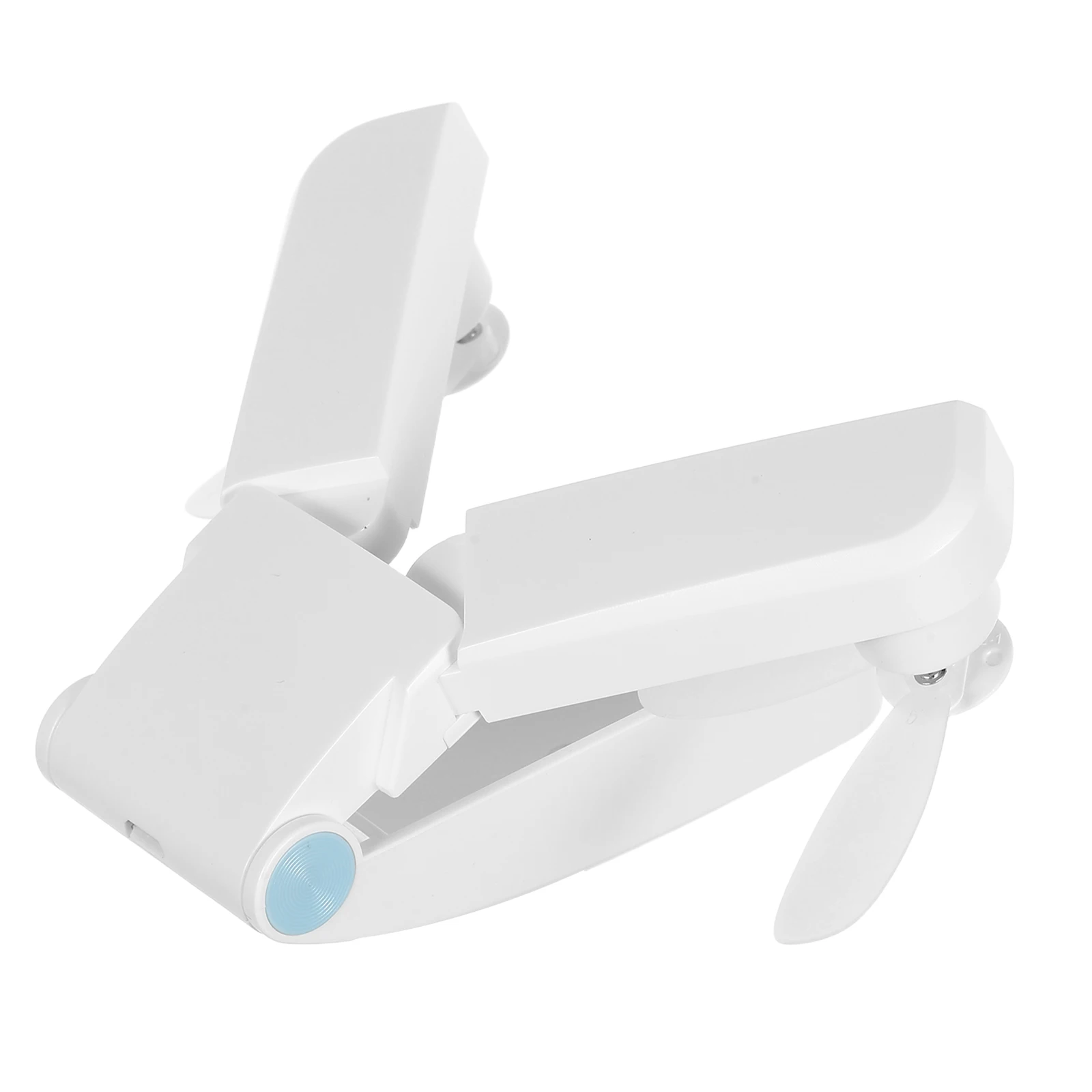 

Mini Portable USB Rechargeable Cooling Fan Foldable Double Head Electric Fan Small Travel Desk Fans White Color Lightweight