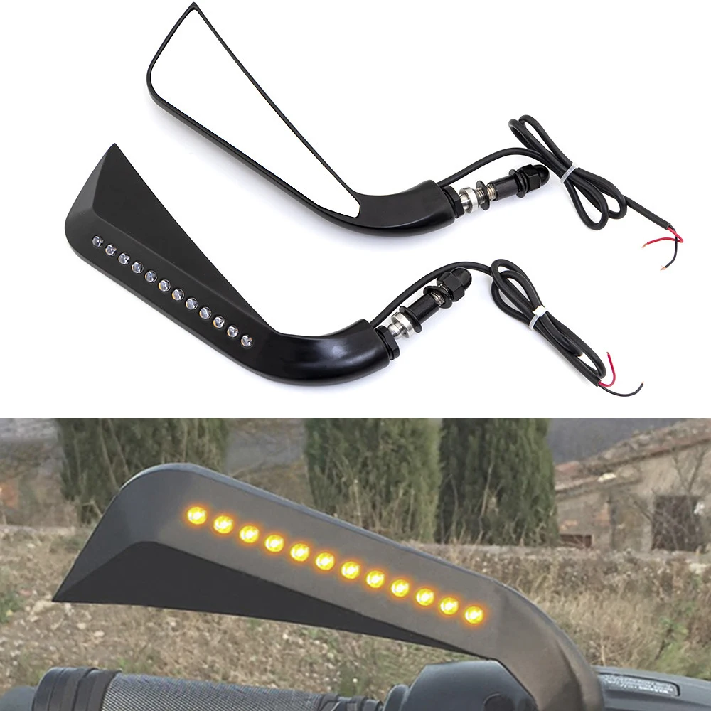 1 Paar Motorrad-Rückspiegel LED-Blinker für Harley V ROD VROD VRSCF