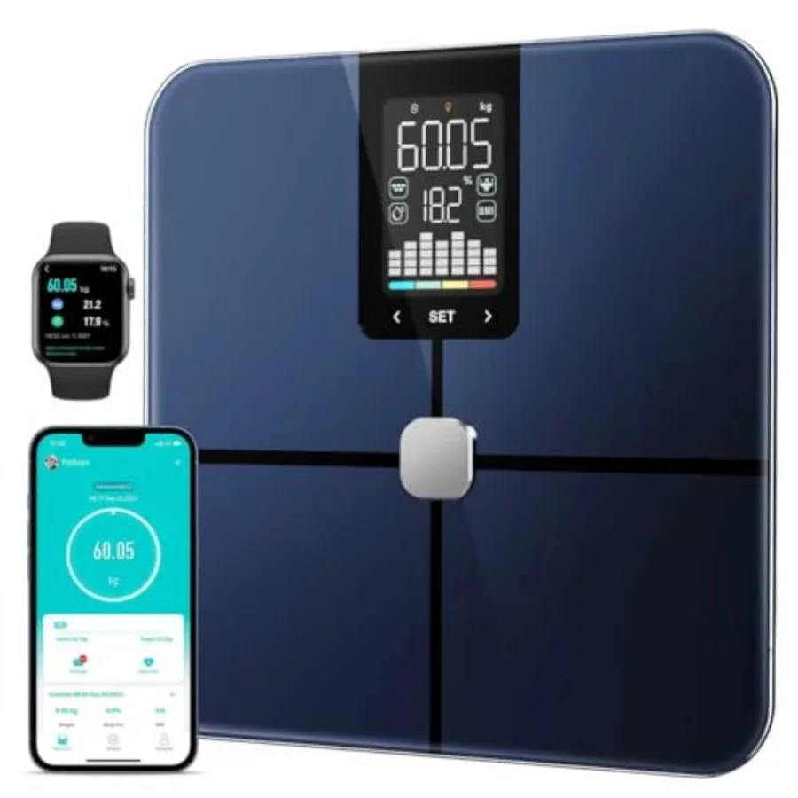 

Умные весы для измерения веса тела с большим цифровым дисплеем 7-в-1 для домашнего использования, точный анализ состава тела.