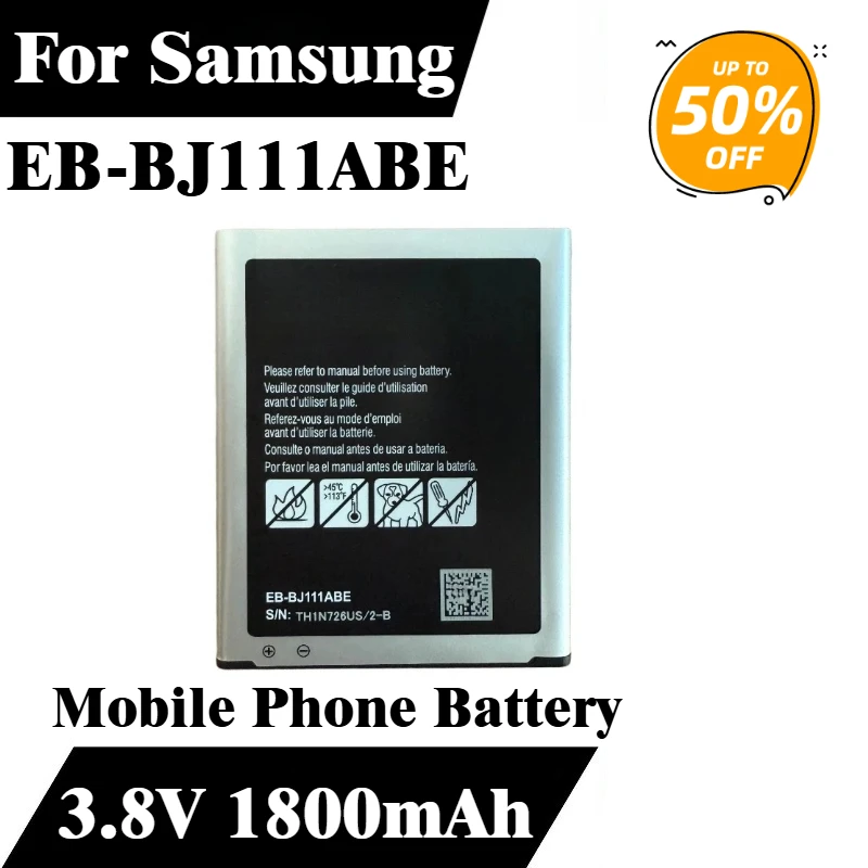 3.8 فولت 1800 مللي أمبير EB-BJ111ABE بطارية لأجهزة سامسونج غالاكسي J1 جايس J110 SM-J110F J110H J110F J110FM 4G نسخة العلامة التجارية الجديدة عالية الجودة