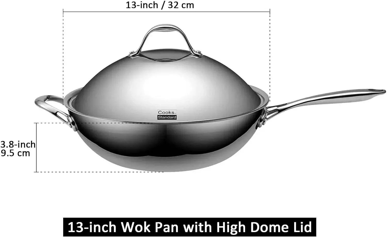 Standard Wok Multi-Ply Clad Stir Fry Pan, 13