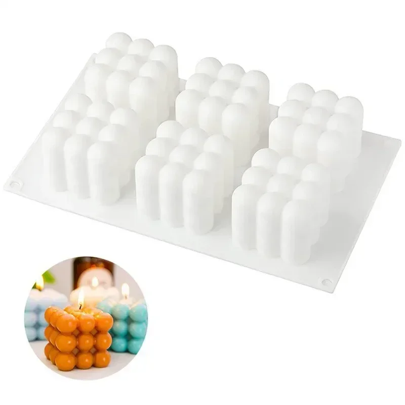 1PC 6 Company Magic Method Candle Molds Cubic Rubik's Cube Silicone Candle Molds Candle Making Supplies