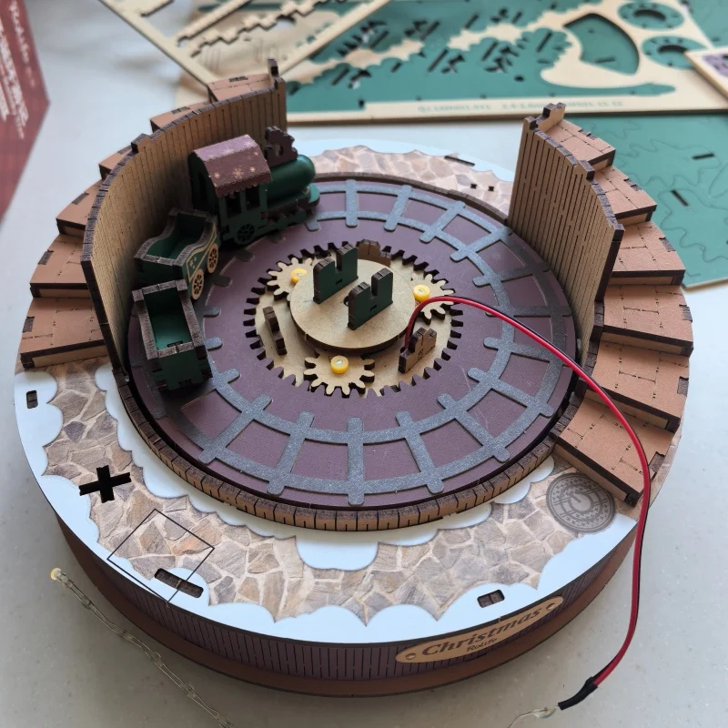 Robotime ثلاثية الأبعاد الألغاز الخشبية صندوق تشغيل الموسيقى شجرة ميلودي عيد الميلاد نماذج خشبية مجموعات للبالغين لبناء أفضل هدايا عيد الميلاد عيد الميلاد