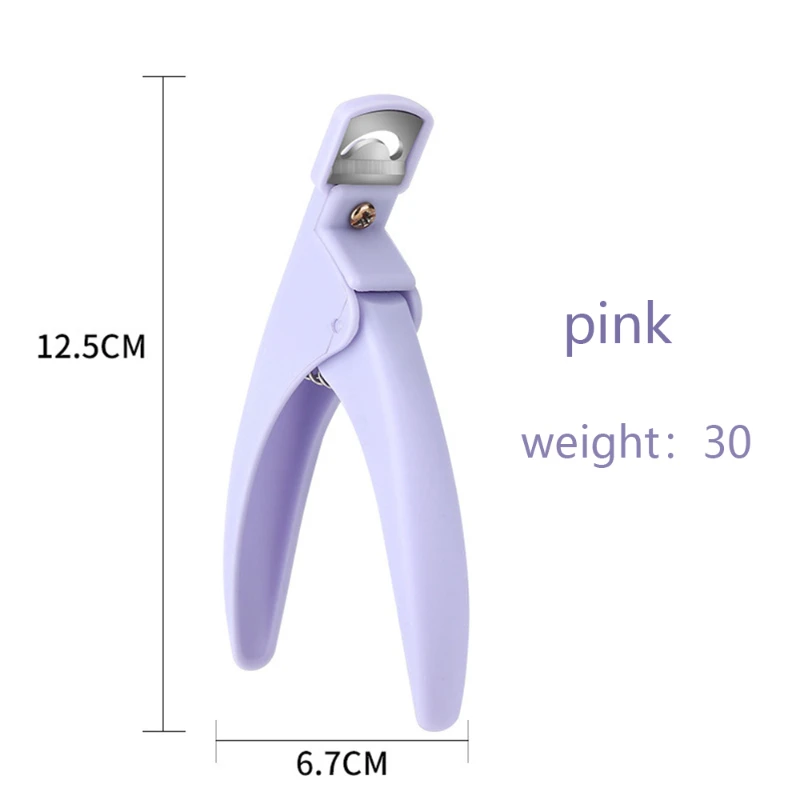 Professional Nail Art Clipper Special Word Type U False Tips Edge Cutters Colorful Guillotine Cut False Nail Knife Nail Tools