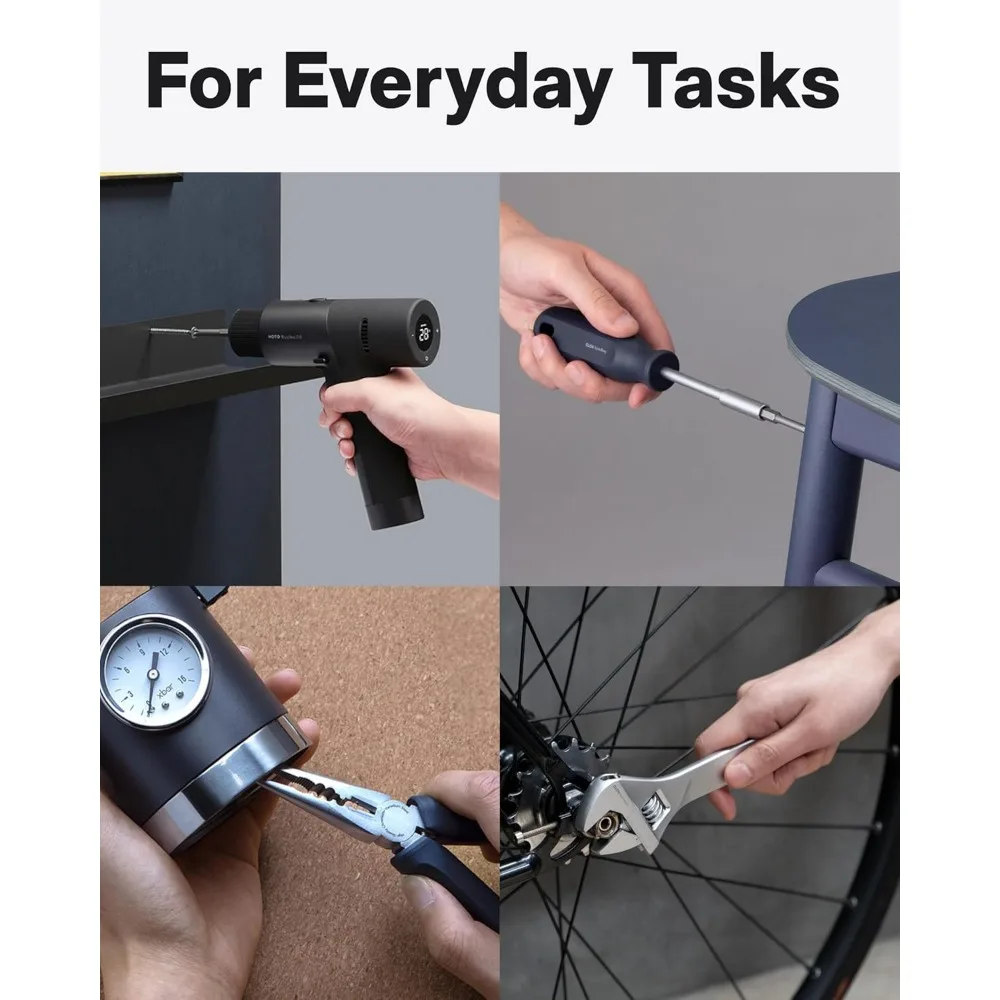 طقم مثقاب لاسلكي بدون فرش مع سرعة قابلة للتعديل، قفل مخفي، شاشة عرض LED، واجهة رقمية ذكية #4