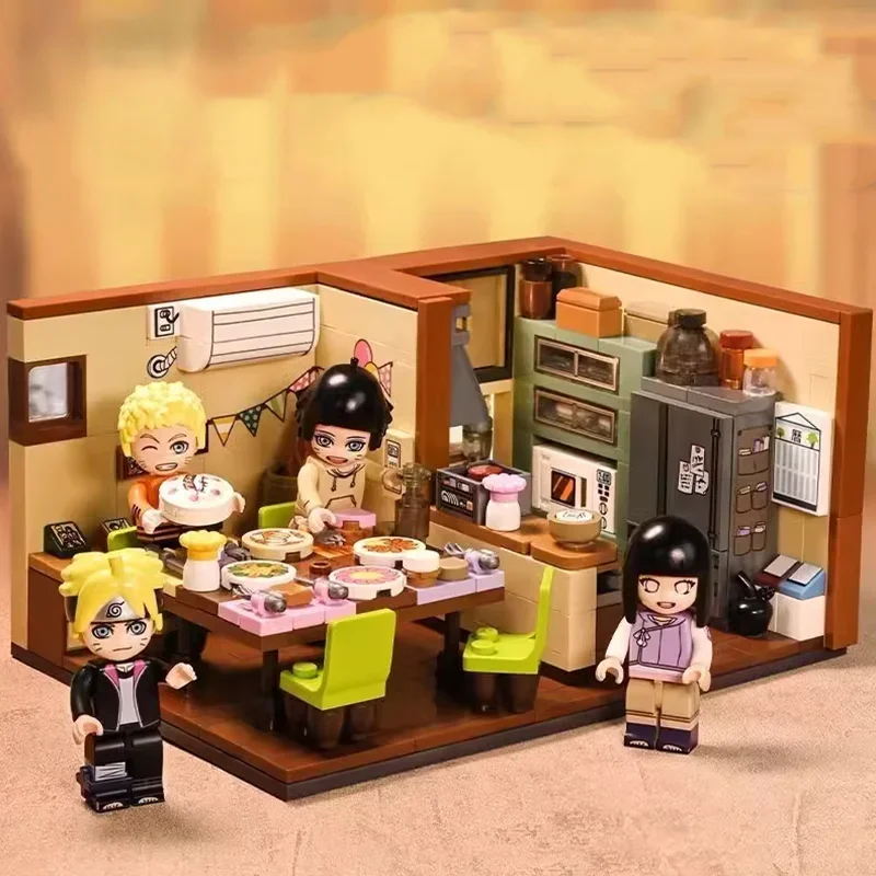 Bloques de Construcción Keeppley NARUTO, Uzumaki Himawari, Modelo Ensamblado de Cumpleaños, Adornos de Boruto, Juguetes Infantiles de Animación