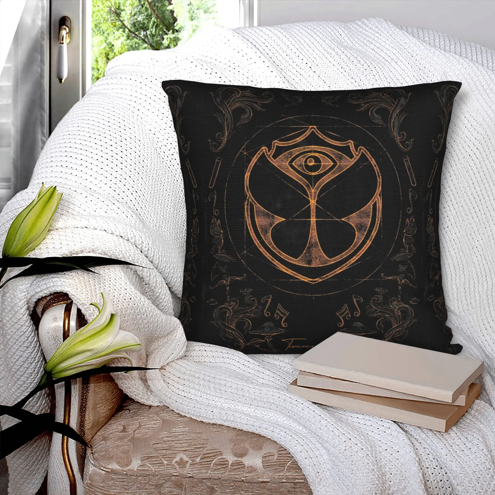 Luxury Tomorrowland Cushion Cover Soft Belgian Electronic Dance Music Festival Throw Pillow Case Home Decor