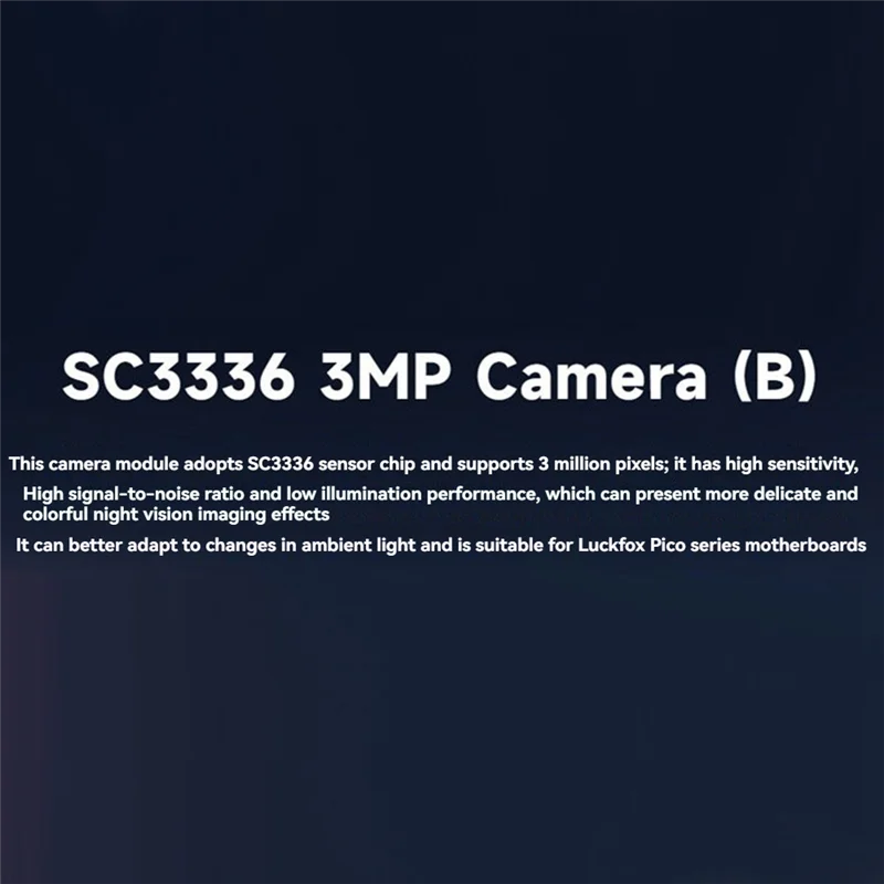 

Advanced 3MP Camera Module For Luckfox Pico Plus Camera 98.3° SC3336 Camera Module For Luckfox Pico Series Motherboard