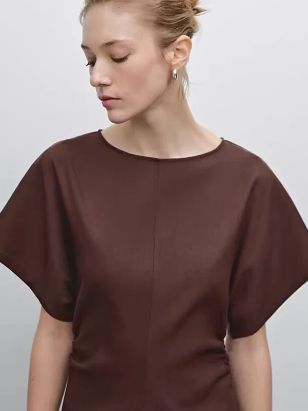 Ele ronde Ne ort Sve Dr taille cinched midi rok lente zomer nieuwe collectie MD dames Faion Beleefd oud geld...