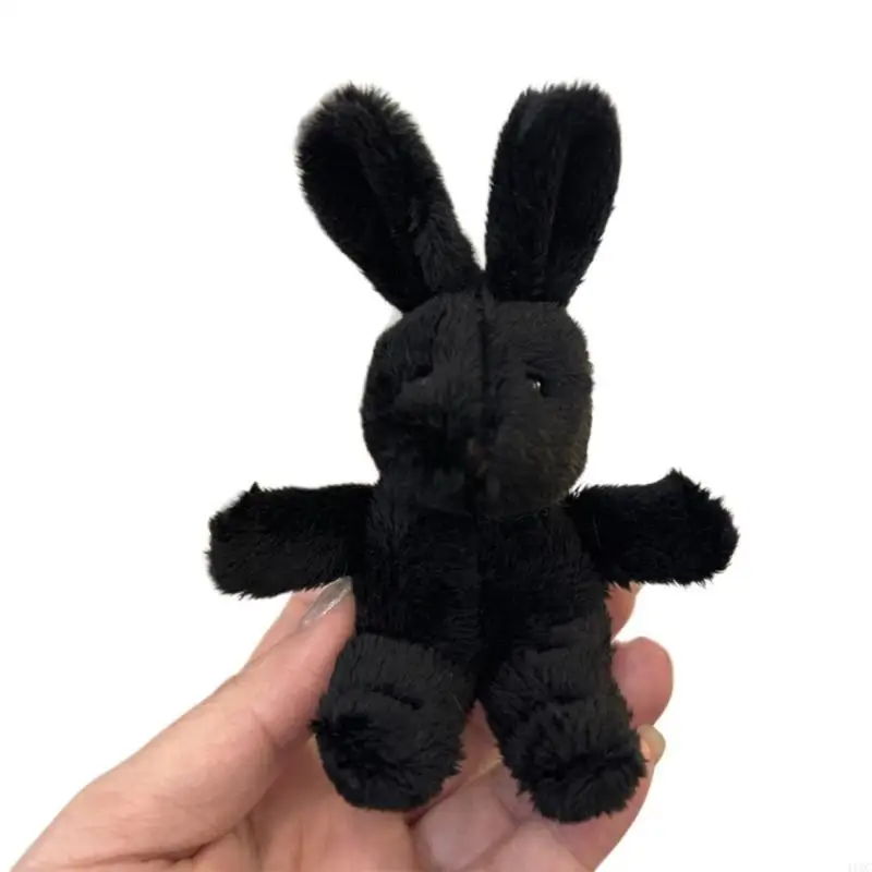 Cartoon Plush Rabbit Charm Keychains Sweet Pendant Car Keyring Backpack Decoration Fashion Jewelry for Women Girls