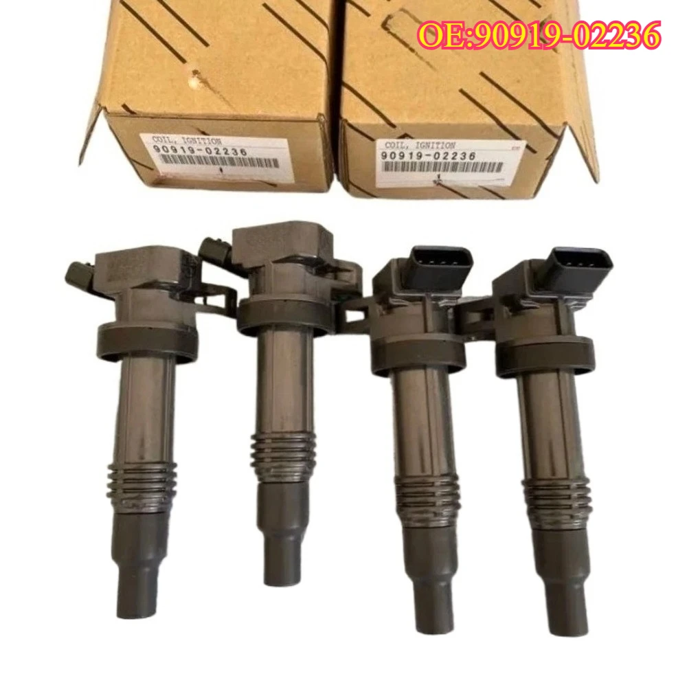 Bobina de encendido de alta calidad nueva para 90919-02236, 4 piezas, para Toyota Altezza Gita SXE10 3SGE 1998-2005 9091902236