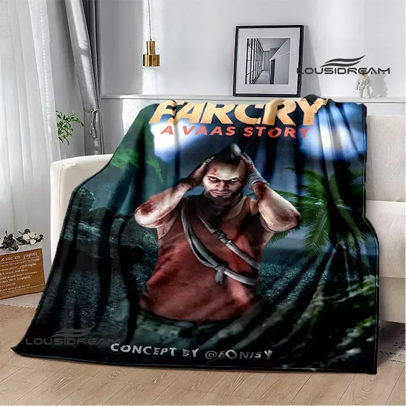 Game Farcry Cartoon printed blankets Flange Warm blanket soft and comfortable blanket picnic blankets birthday gift