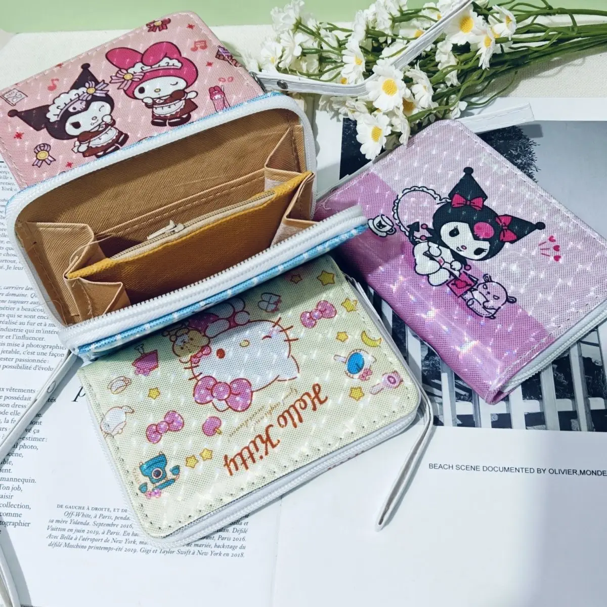 Мультфильм Sanrio My Melody Hangyodon, мини-милый кошелек для монет, брелок, подвесной кошелек, сумка для монет, маленькая сумка, праздничные подарки, игрушки