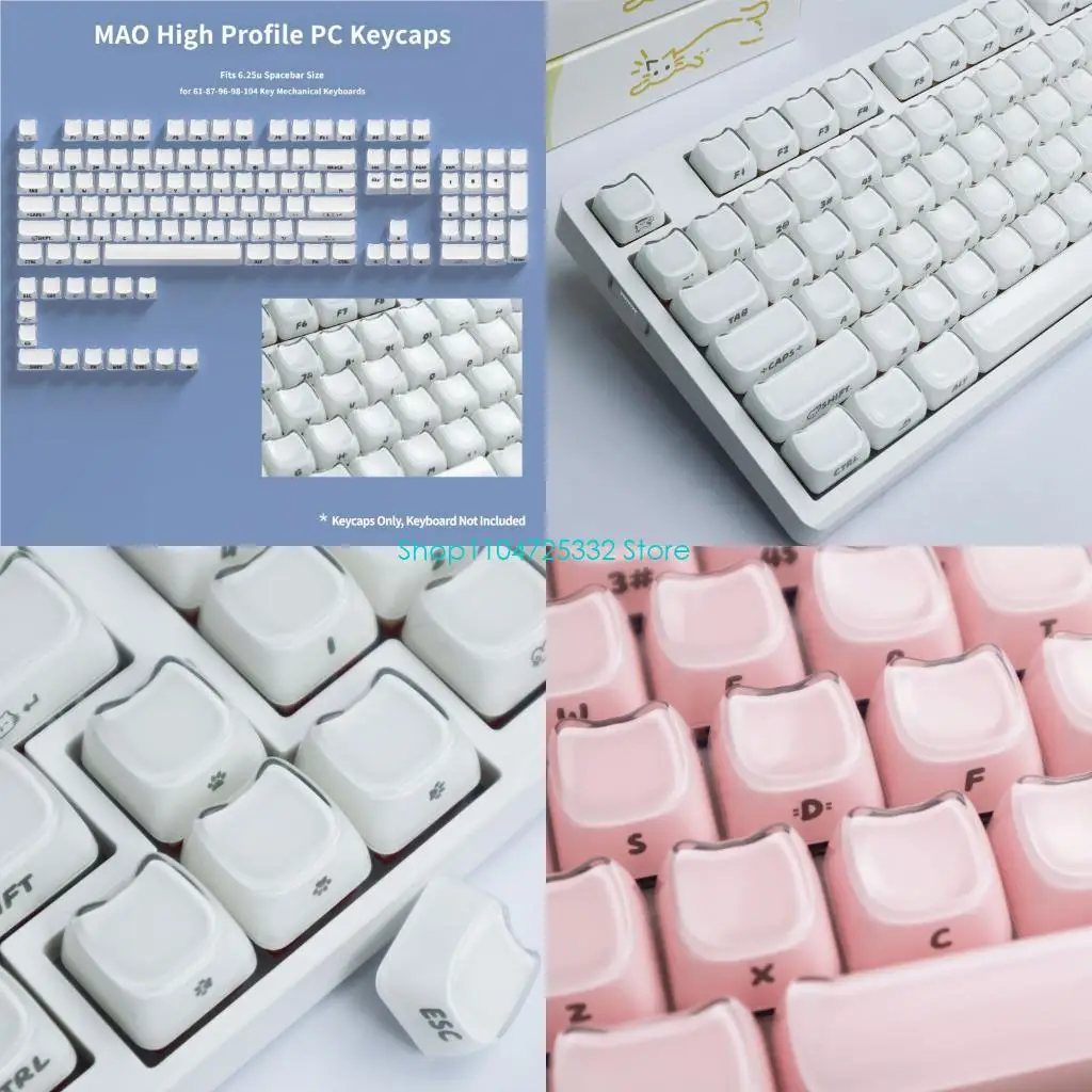 P5EA 119Key Transparents Jelly Keycaps MAO Profile For Mechanical Keyboard Comfortable And Stylish Typing Experience