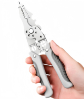 8.5 Inch Multi Functional Industrial Wire Stripper Cutter Crimper Heavy Stainless Steel Electrical Pliers Ergonomic Grip
