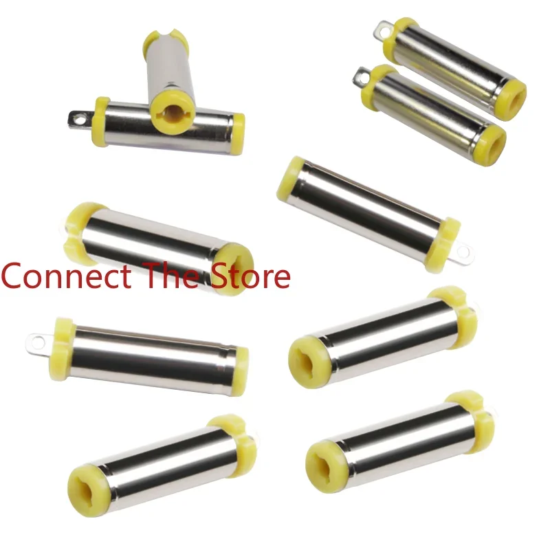 10PCS DC Power Plug 4.0 * 1.7  Injection Head With Shrapnel 4017 Male Orange Tuning Fork