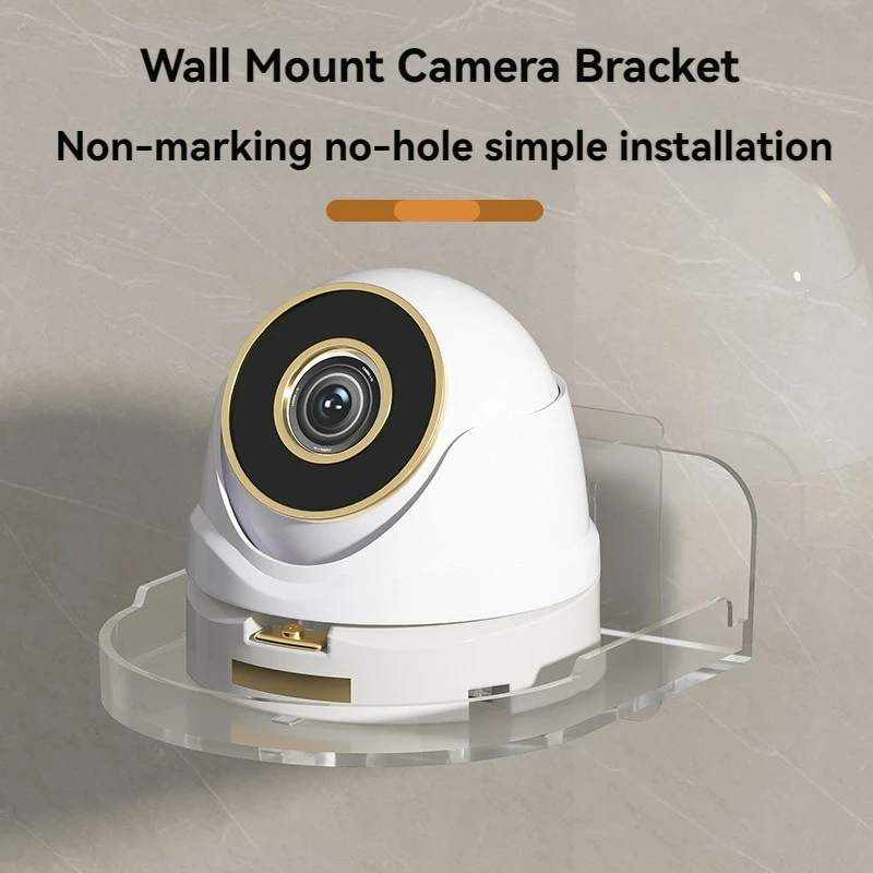 

No-Drill Adhesive Wall Mount for Home CCTV Cameras Universal Strong Stick-on Holder Space-Saving for Indoor Security