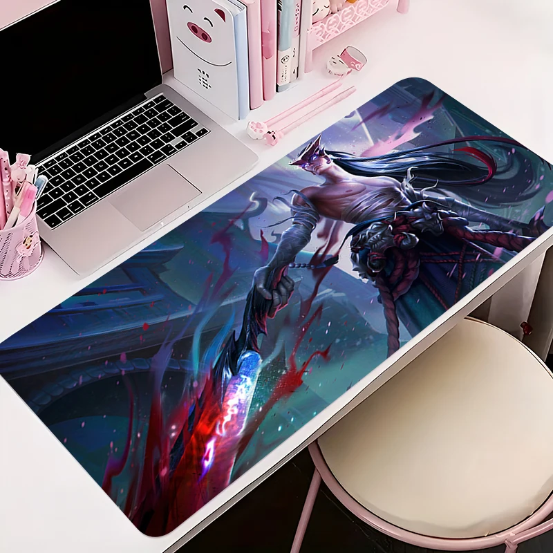 

Mouse Pad Anime Non-Slip Rubber Mousepad Office Desk Mat Gaming PC Accessories Large Gamer L-league of Legends Yone Keyboard Mat