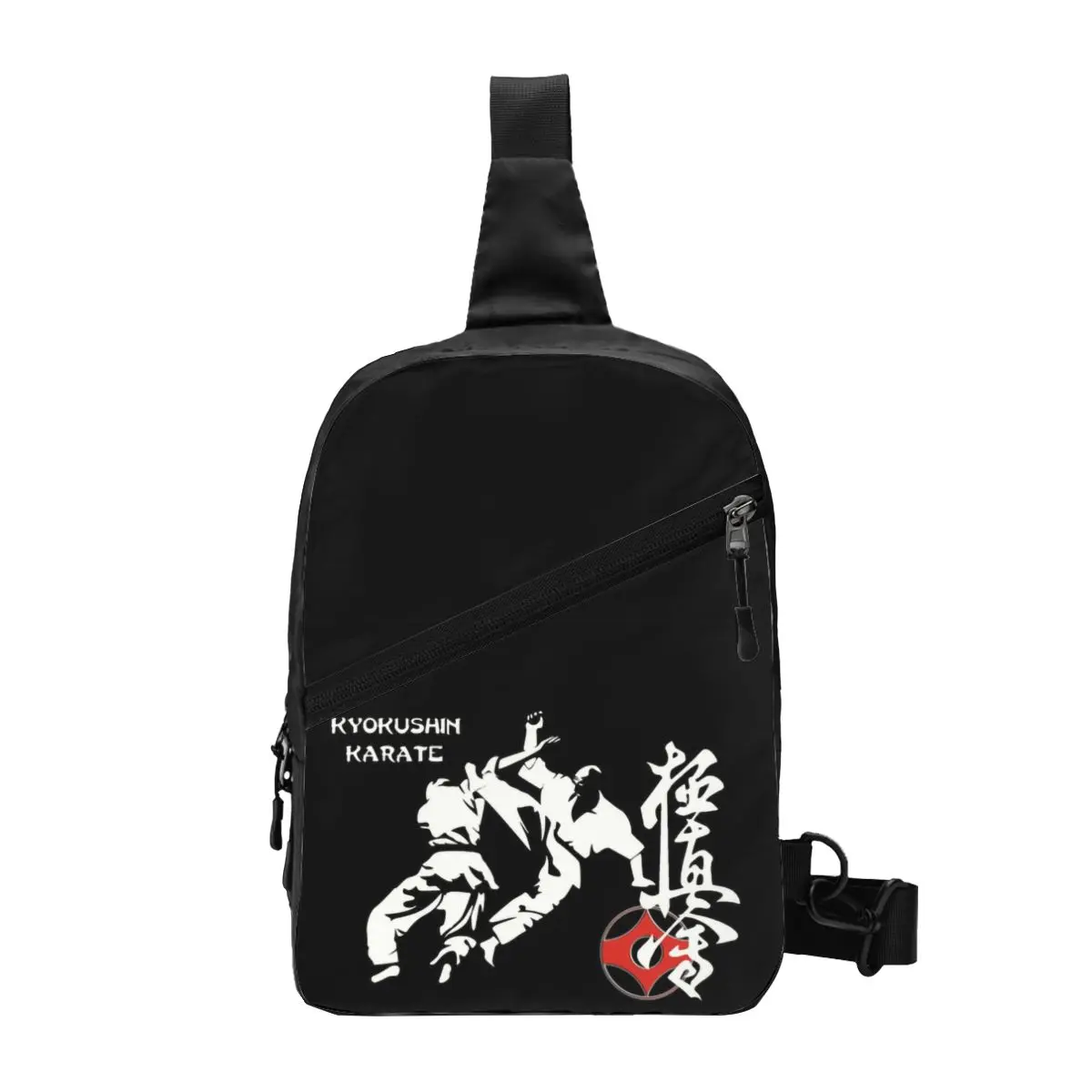 

Cool Kyokushi Karate Kumite Scene Sling Bags for Traveling Men's Fighter Martial Arts Chest Crossbody Backpack Shoulder Daypack
