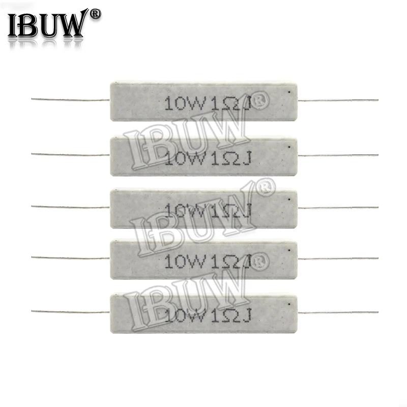 10PCS 10W Cement resistance 0.1 ~ 10k ohm 0.33R 1R 10R 100R 0.22 0.33 1 10 100 1K 10K ohm Cement resistor igmopnrq