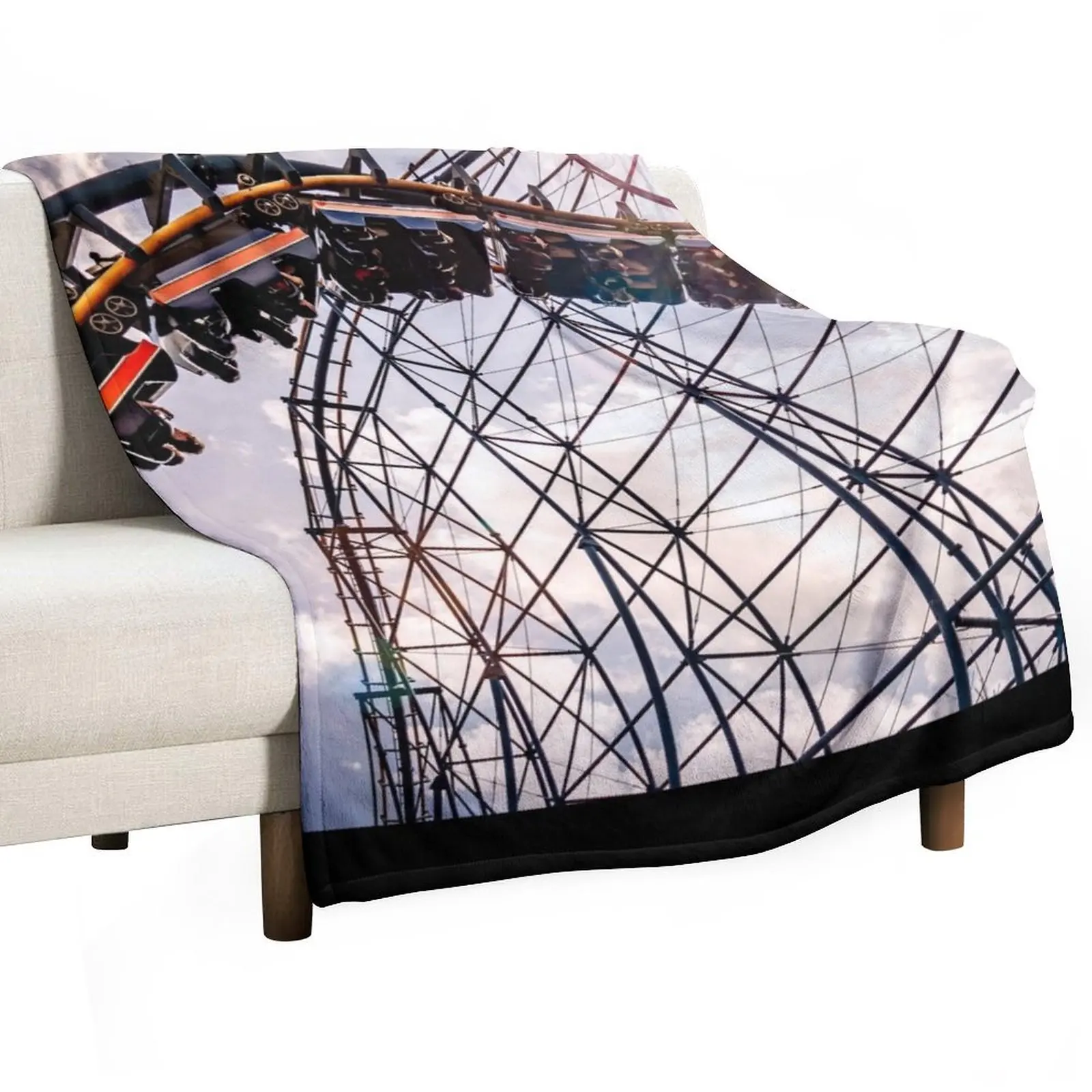 Vortex Roller Coaster, Kings Island Throw Blanket Multi-Purpose decorative Blankets