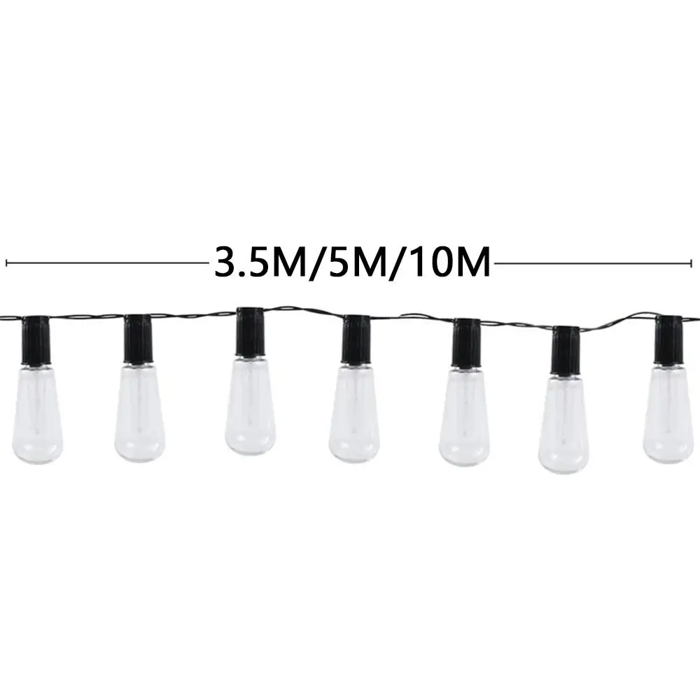 8 Lighting Modes Solar String Lights Waterproof Shatterproof Garland Light Bulb Shape Retro LED Fairy Light String Garden