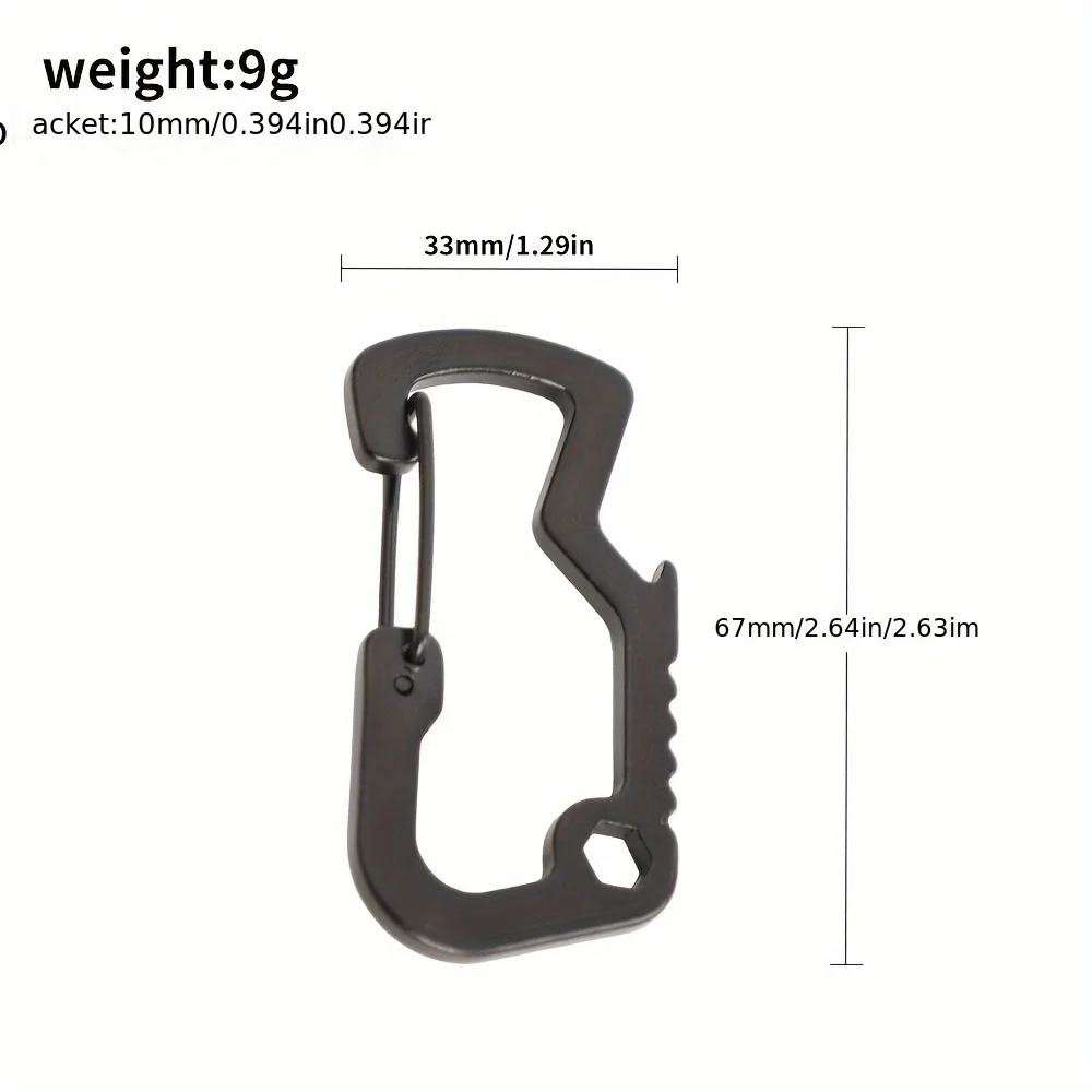 2 versatile keychains | Aluminum camping key rings for hiking, fishing gear, backpacks and dog leashes - ideal for travel and outdoor gear accessories