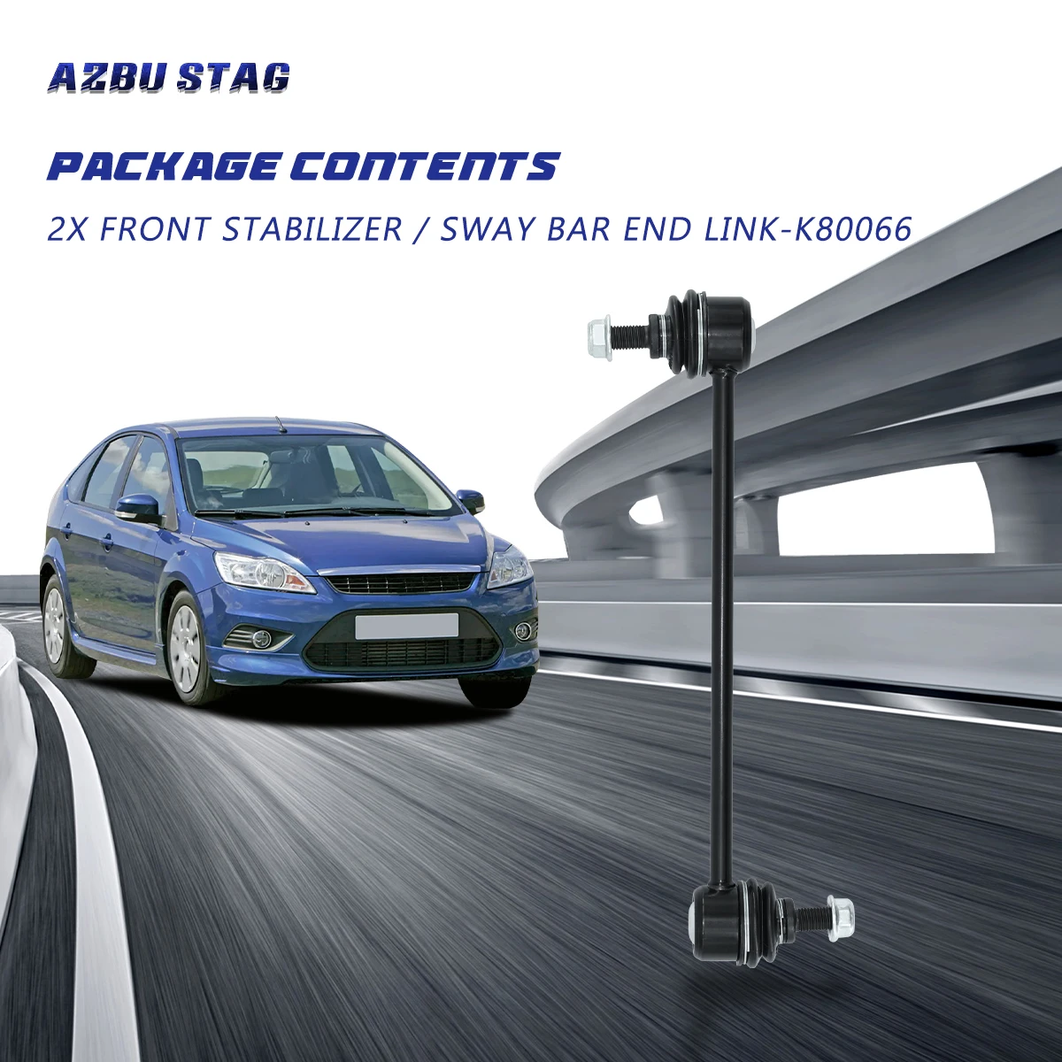 AzbuStag 2Pcs Front Left Right Stabilizer Bar End Link Suspension Kit for FORD FOCUS 2000 2001 2002 2003 2004 2005 2006-2011