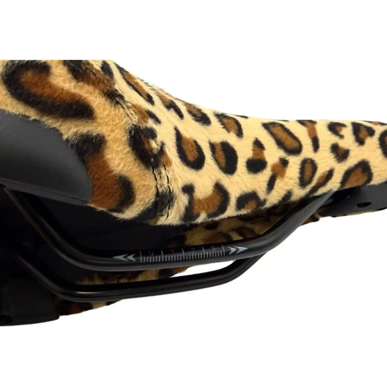 BMX-Fahrradsattel, Dirt-Jump-Cruiser-Fahrradsitz, Plüschbezug mit Leopardenmuster, Freestyle-Rennsattel, Downhill-Sattel für MTB-Fahrradteile – Detail 12