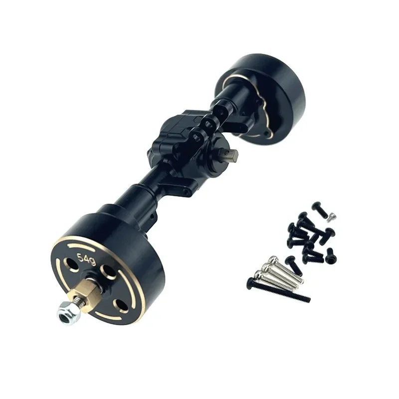 Fit for MJX 1/18 H18P RC Car Metal Upgraded Rear Axle Assembly with Counterweight Accessories to Enhance Body Balance