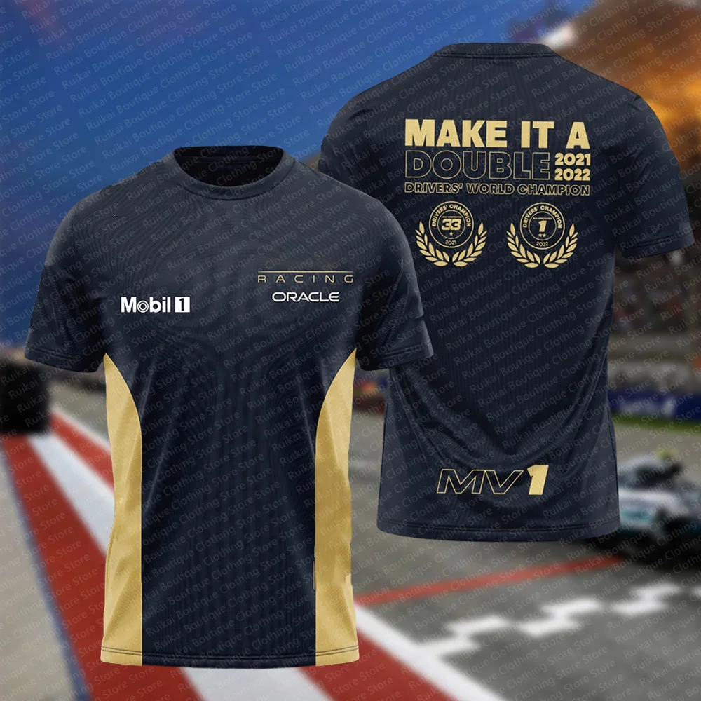 

Summer F1 Championship Champion Commemorative Edition Men's and Women's Sports T-shirt Daily Casual Sweating Short Sleeve