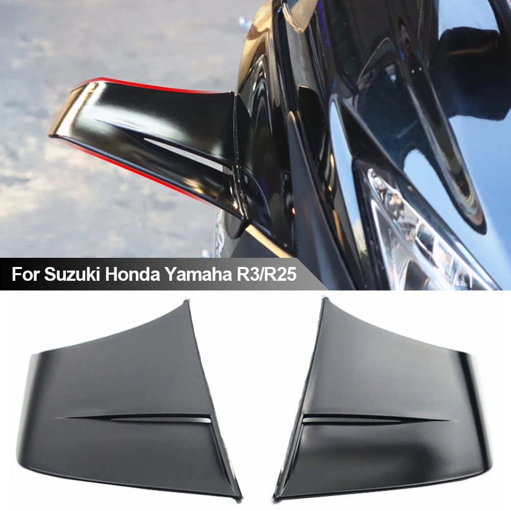 For Yamaha R3/R25 CFMOTO Motorcycle Universal Winglet Aerodynamic Spoiler Wing Kit With Adhesive Motorcycle Decoration Sticker