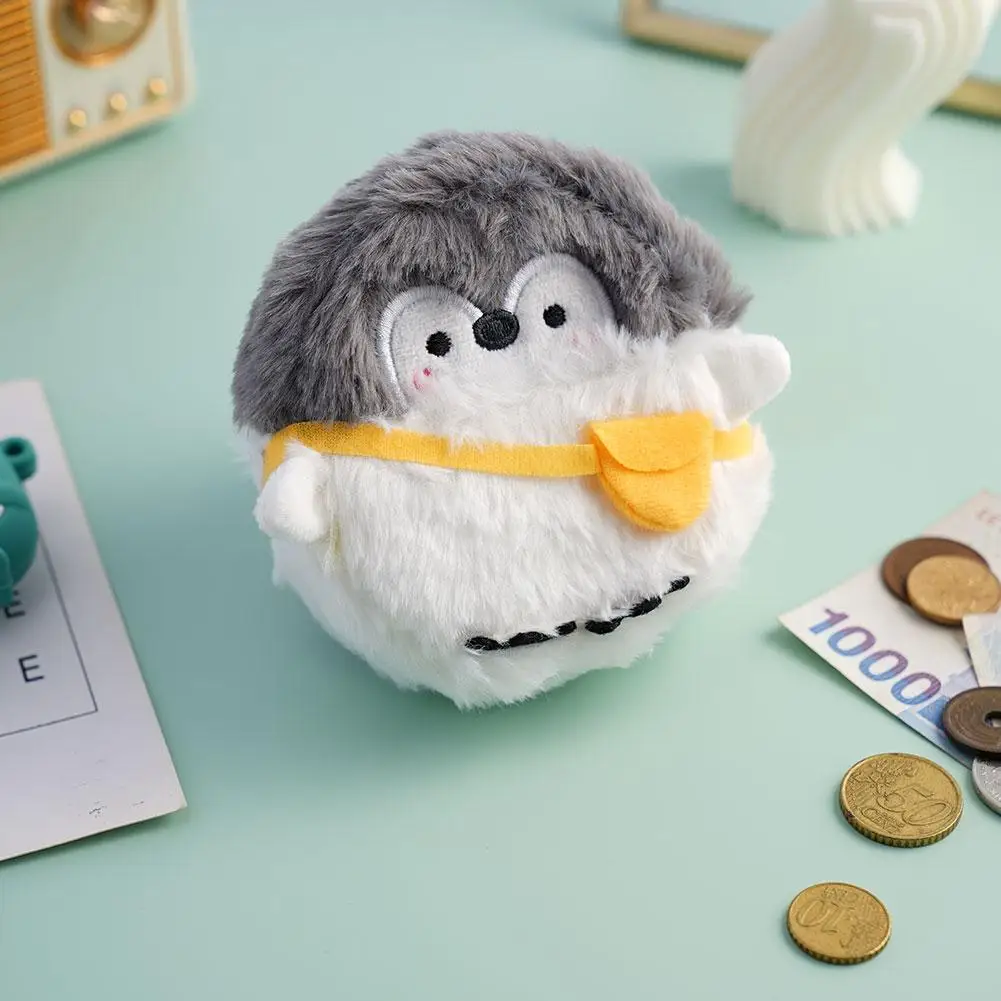 Cute Penguin Plush Coin Purse para mulheres, Messenger Bag para viagens ao ar livre, armazenamento de batons, saco de enchimento do fone de ouvido, L8X0