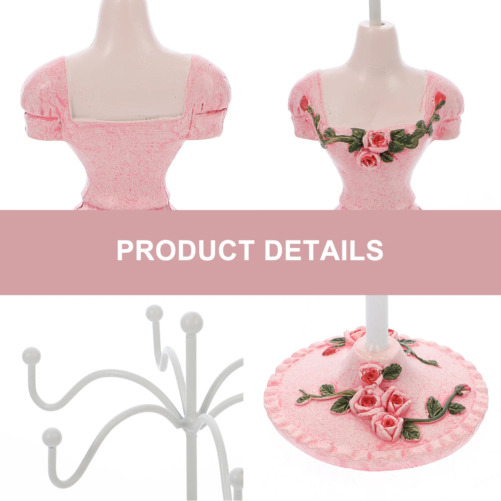 

Jewelry Rack Necklace Display Elegant Stand Holder Earrings Organizer Displays Stands