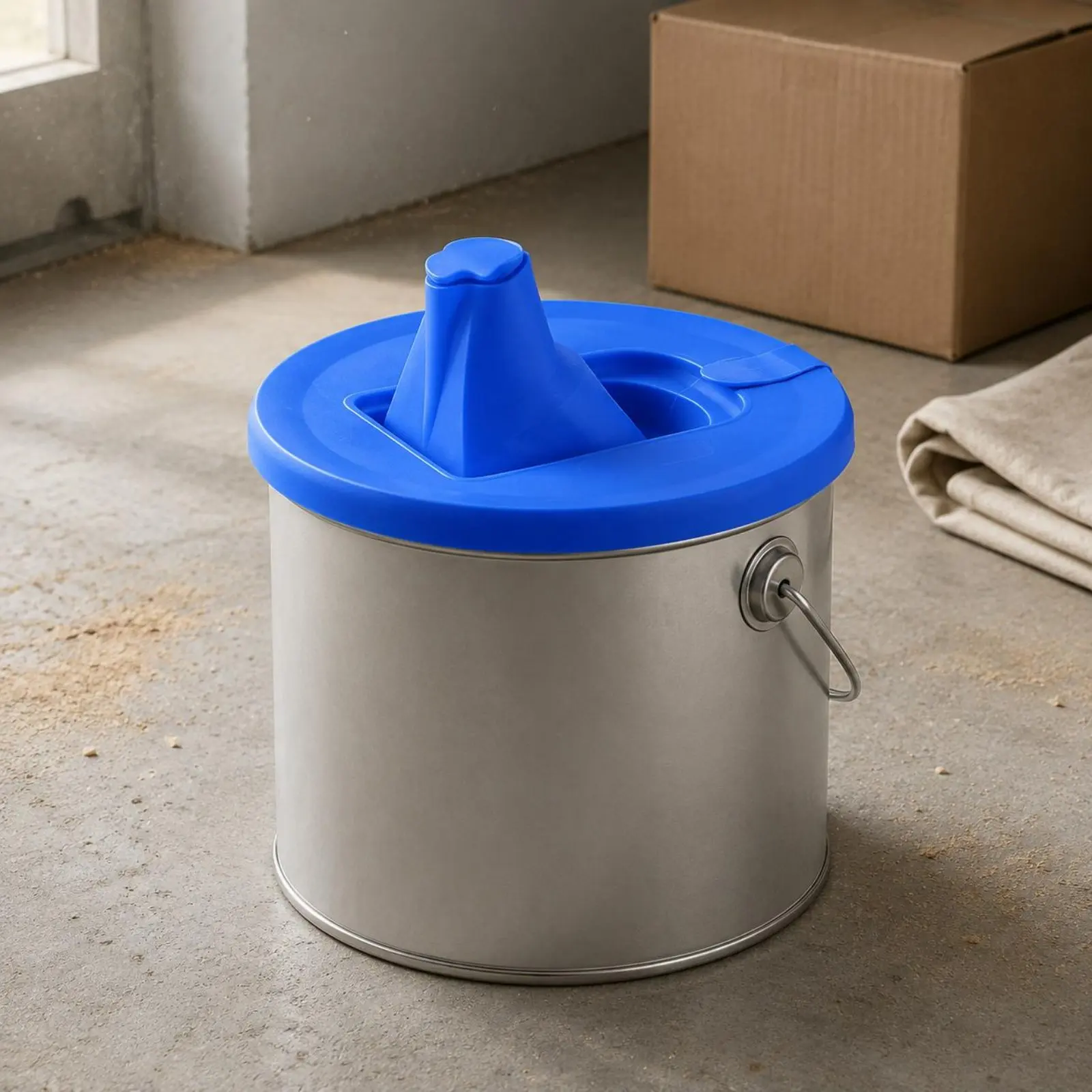 ガロンペイント缶用注ぎ口付き蓋-折りたたみ式ペイント缶蓋-液だれ防止ペールキャップ-漏れ防止塗装用品-安全シール