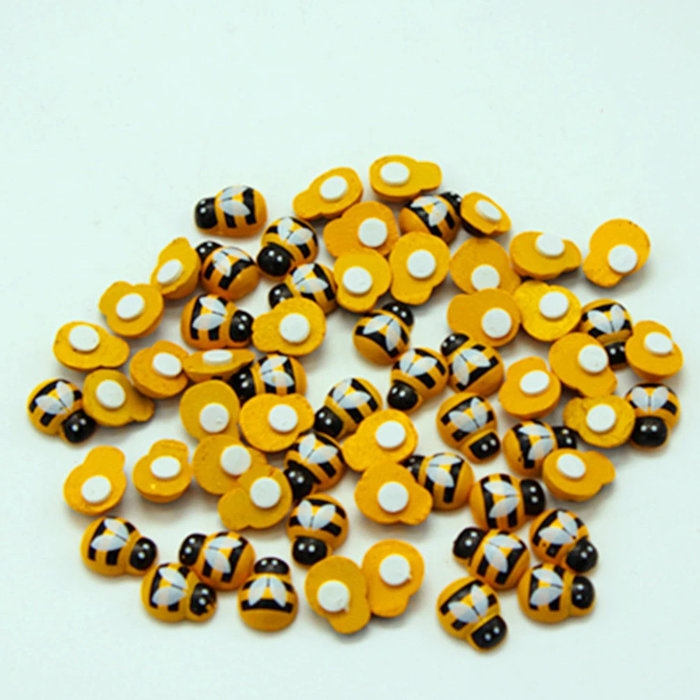 

200 Pcs Yellow Bee Cute Fridge Sticker Premium Material Magnetic Decoration Refrigerator Office Whiteboard Photos