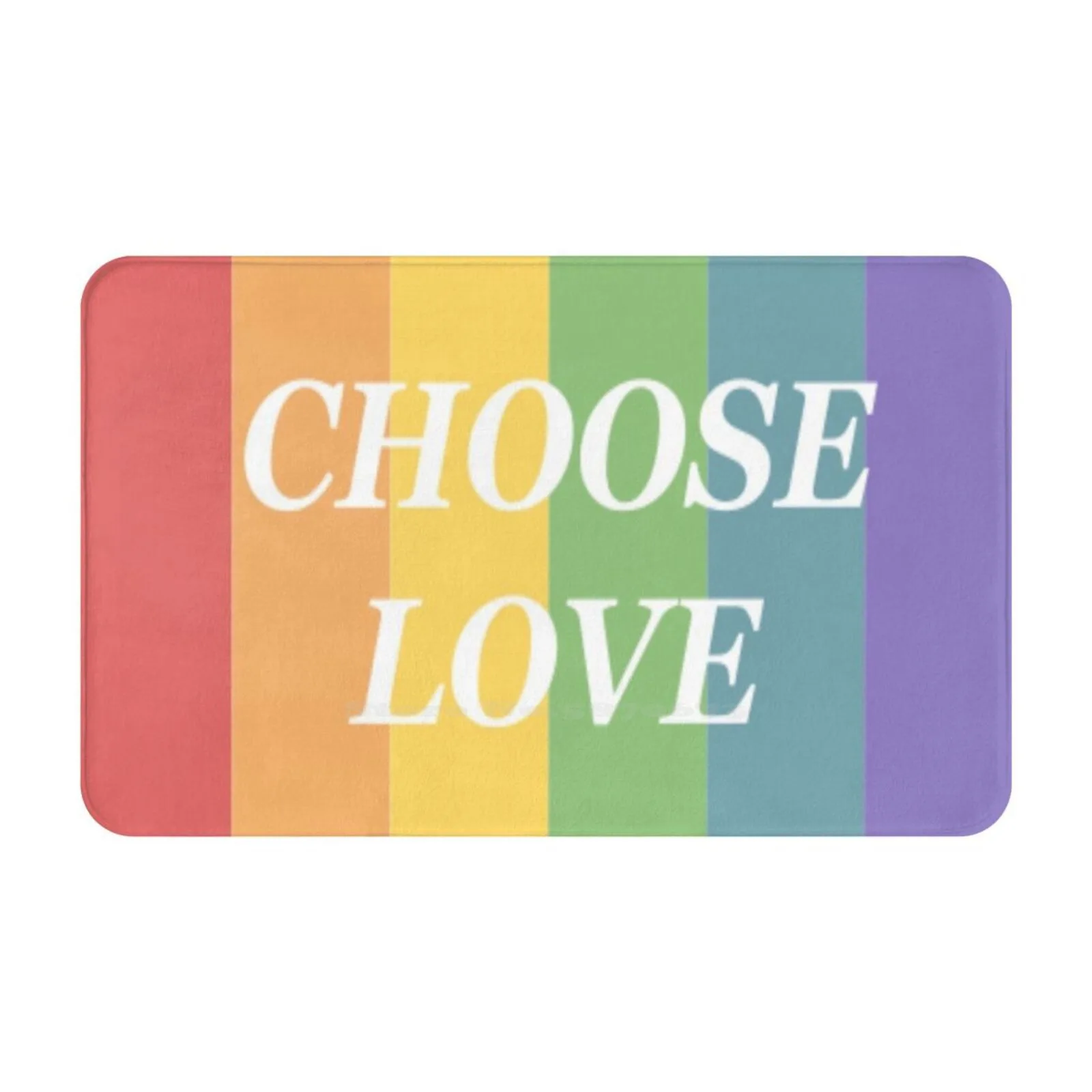 Choose Love 3D Soft Non-Slip Mat Rug Carpet Foot Pad Love Gay Lgbtq