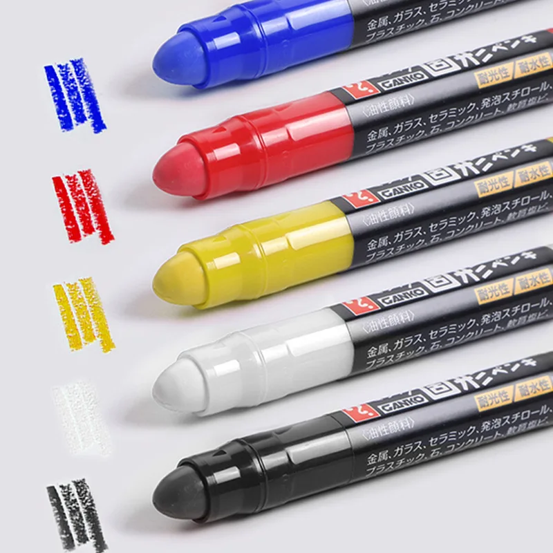 Solid Paint Pen Oily Waterproof Industrial High Temperature Resistant Non-fading Metal Glass Plastic Stone Tire Marking Writing