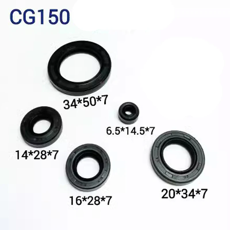 Motorcycle Oil Seal Kit For Honda Lifan Dayang Jonway Loncin JH70 CG150 DY100 GY6125 GY650 CBT125 WIN100 Crankcase Seal Complete