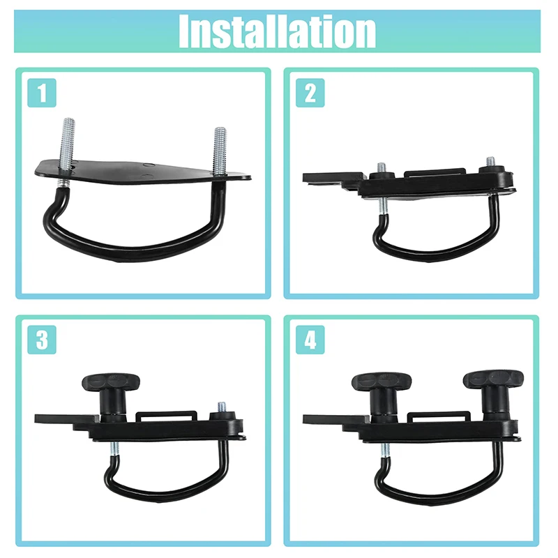 4 قطعة/المجموعة العالمي صندوق السقف U بولت المشابك 83 مللي متر العرض الداخلي تشمل 8 قفل المكسرات 2 الأشرطة مسامير الحديد لحاملات البضائع الآمنة
