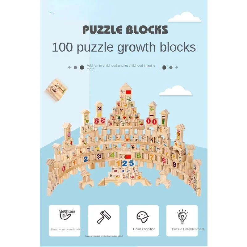 Puzzle Three-Dimensional Shape Assembling Wooden Baby and Child Puzzle Assembling Men and Women