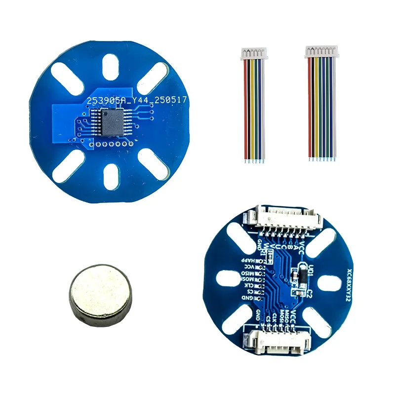 MT6825/35/26S Magnetic Encoder with 1-16384 Pulses, Supporting SPI, ABZ, and Step/Direction for Stepper and Brushless Motors