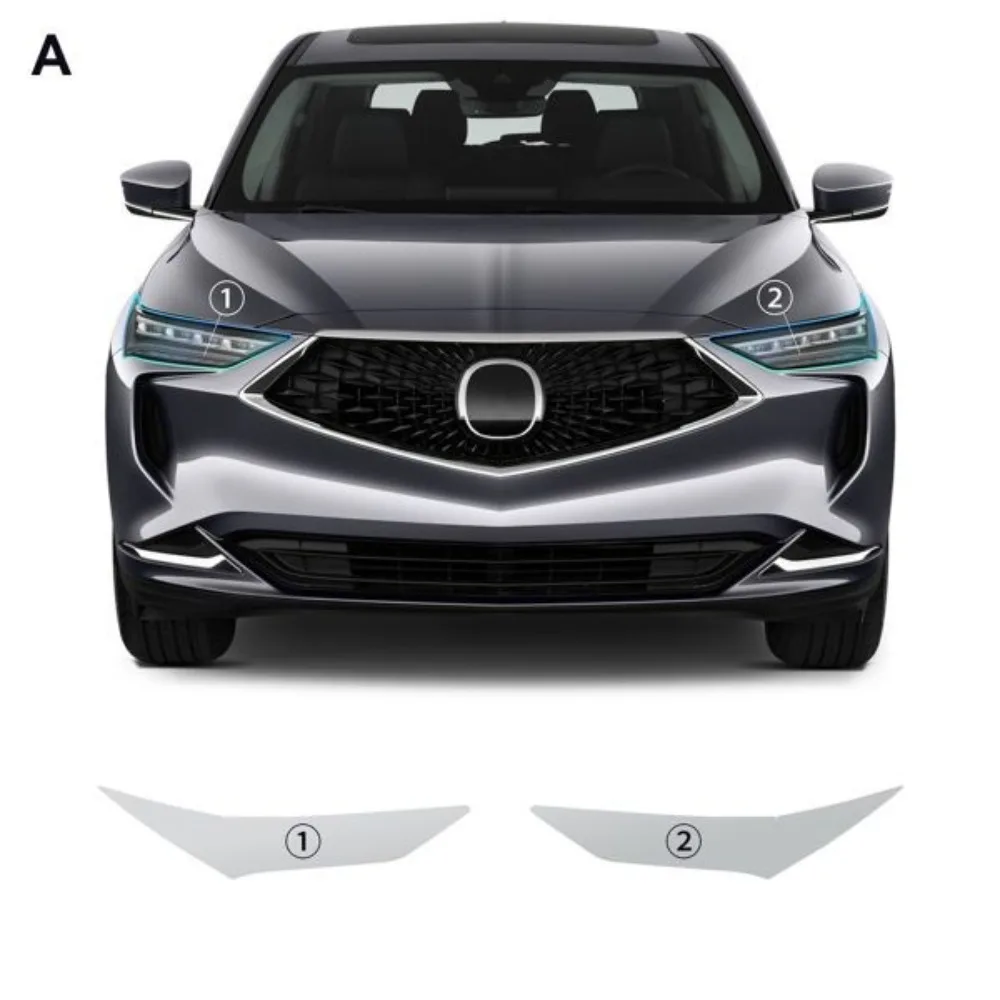 TPU Car Headlight Protective Film For sing the praises of MDX 24-26 PPF Transparent &Smoked black  Anti-Scratch Auto Accessories