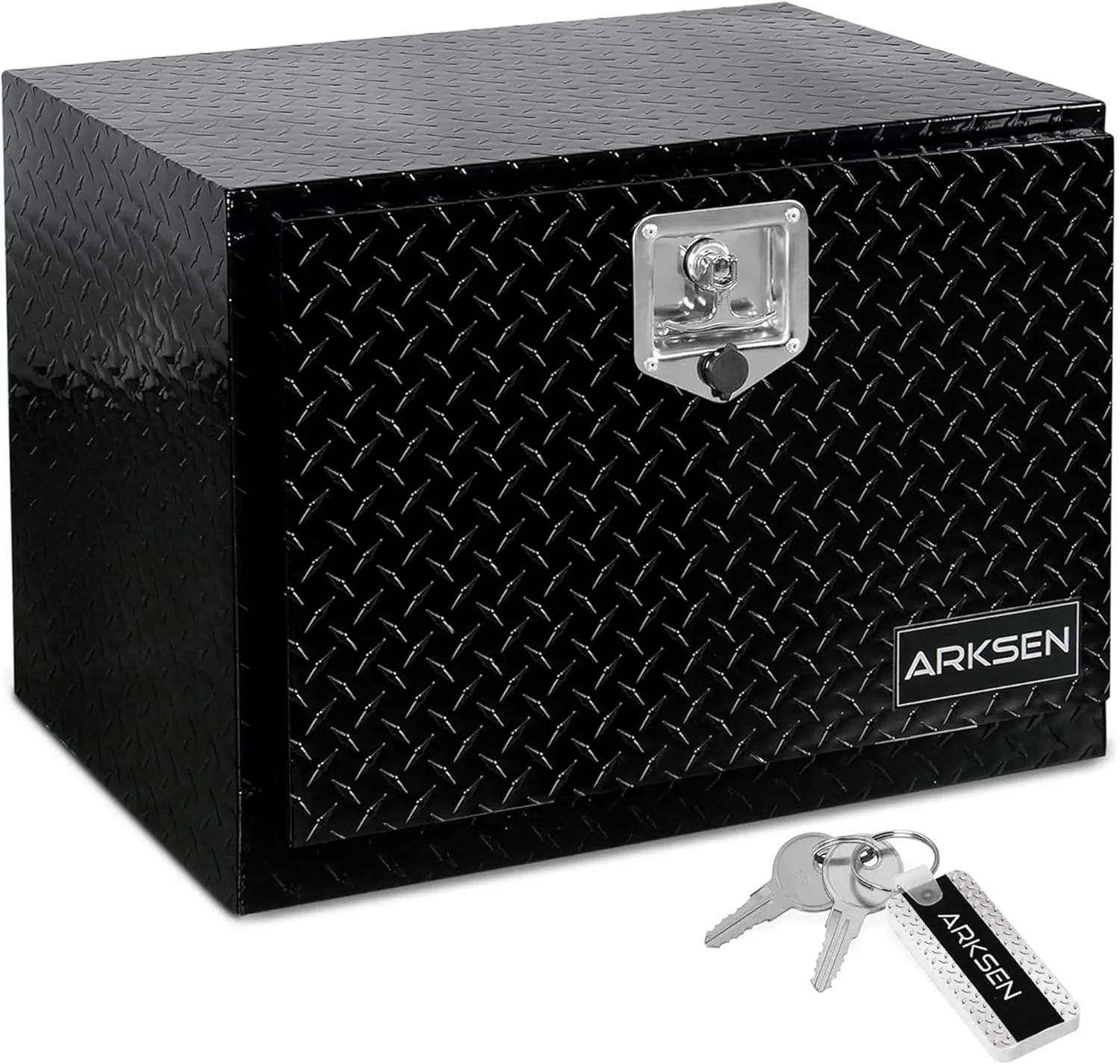 

Black Heavy Duty Aluminum Underbody Tool Box for Pickup Truck, RV & Trailer, Waterproof with T-Handle Lock
