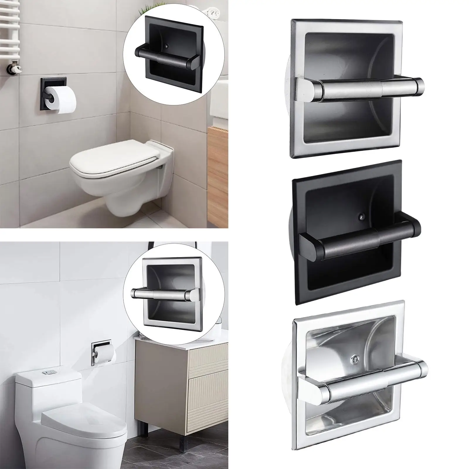 Toilet Paper Holder Wipe Paper Storage Paper Towel Dispenser Stand Toilet Tissue Holder for Cabinet