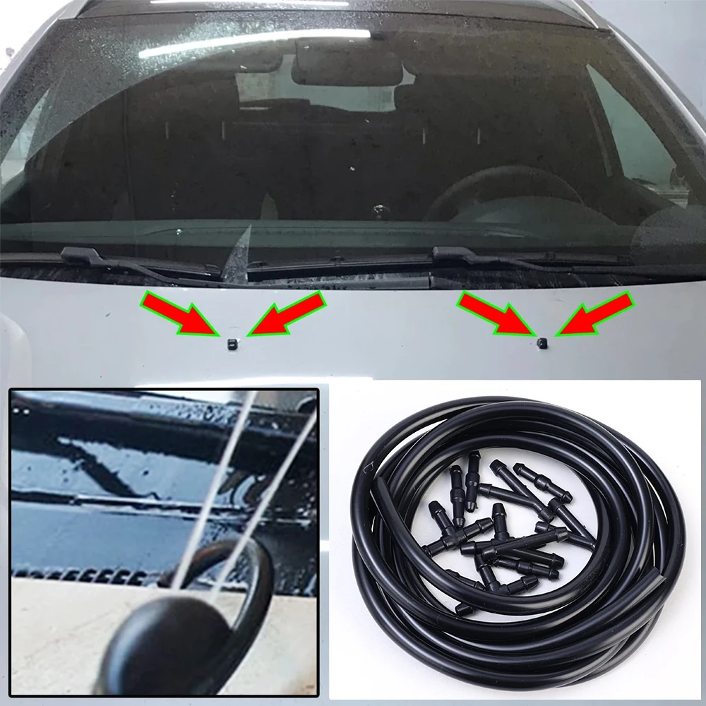 T/Y/I 3 Types Car Windshield Washer Nozzles Hose Water Tube Connector Wiper Spray Pipe Joint Windscreen Wipers Accessories